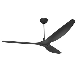 Big Ass Fans Haiku 84" Ceiling Fan with Black Blades and Black Finish, Downrod 12", Indoors with Uplight