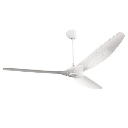 Big Ass Fans Haiku 84" Ceiling Fan with Driftwood Blades and White Finish, Downrod 12", Indoors with LED