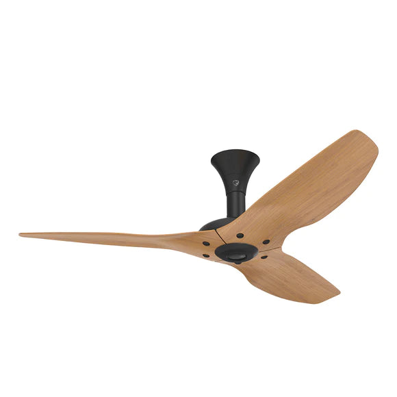 Big Ass Fans Haiku 60" Ceiling Fan, Low Profile Mount with Caramel Bamboo Blades and Black Finish with LED