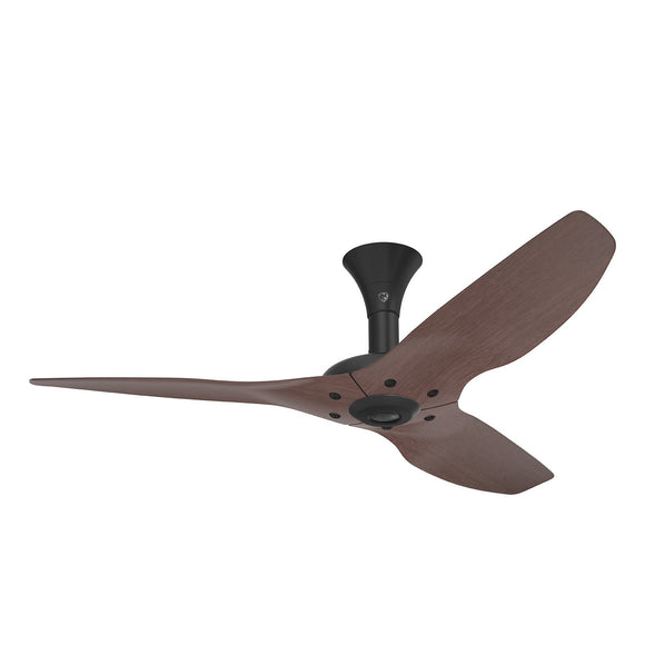Big Ass Fans Haiku 60" Ceiling Fan, Low Profile Mount with Cocoa Bamboo Blades and Black Finish with LED