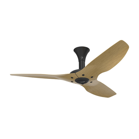 Big Ass Fans Haiku 60" Ceiling Fan, Low Profile Mount with Caramel Aluminum Blades and Black Finish - Covered Outdoors