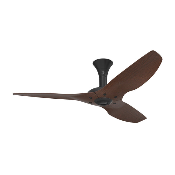 Big Ass Fans Haiku 52" Ceiling Fan, Low Profile Mount with Cocoa Aluminum Blades and Black Finish with LED - Covered Outdoors