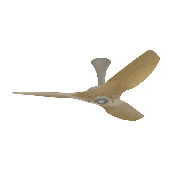 Big Ass Fans Haiku 60" Ceiling Fan, Low Profile Mount with Caramel Aluminum Blades and Satin Nickel Finish with LED - Covered Outdoors