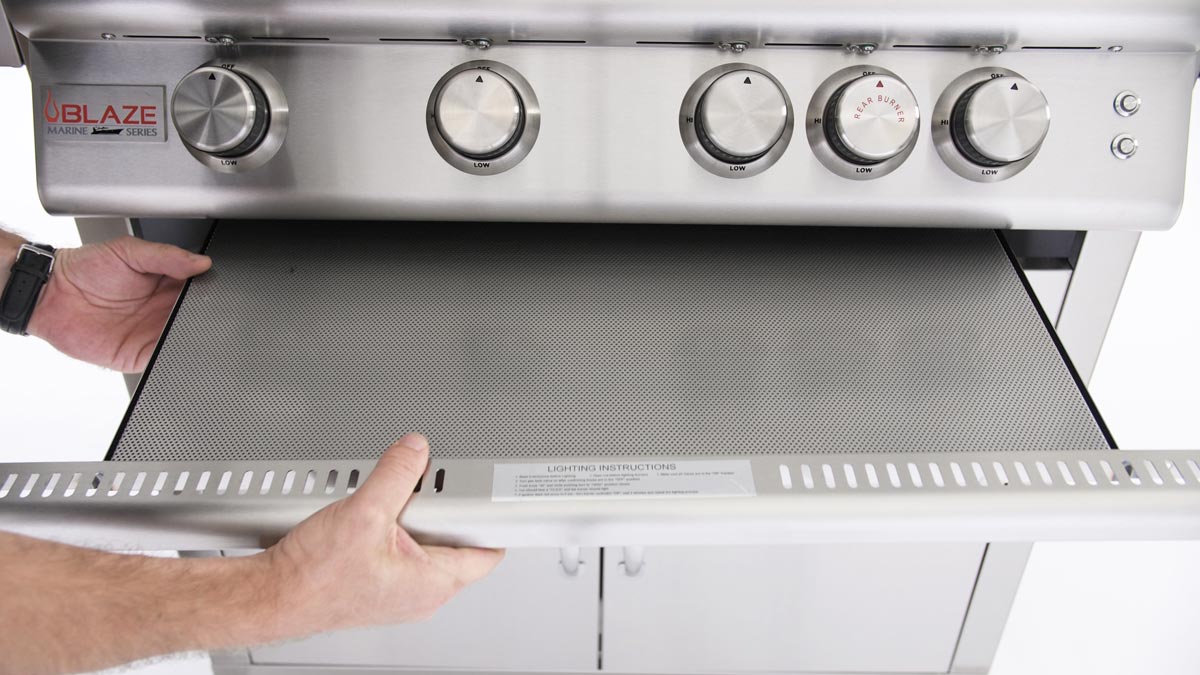 Blaze 3PRO-Burner Grill Drip Pan Flame Guard, BLZ-3PRO-DPFG