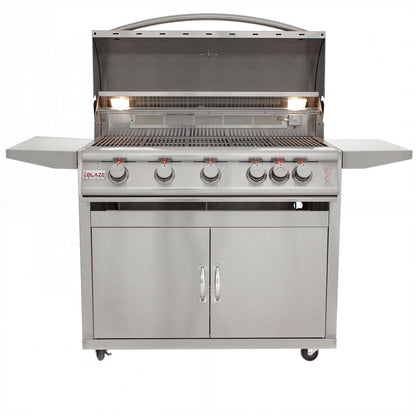 Blaze Professional 40 in., 5 Burner LTE Propane Gas Grill with Grill Cart, AP-BLZ-5LTE2-NG