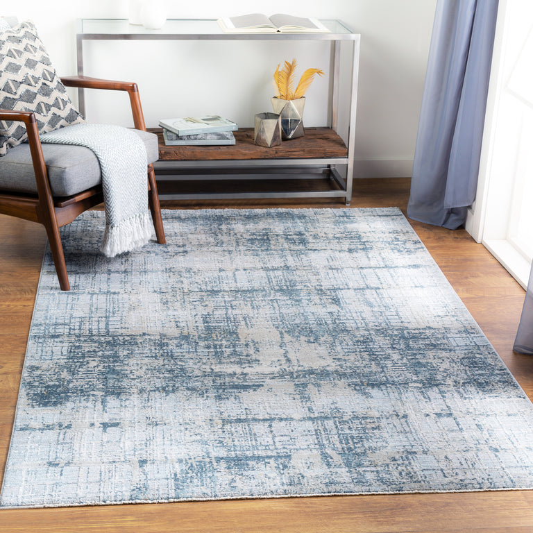 Surya Brunswick Modern Rug - 2.6 x 8 feet, Ice Blue, BWK2300-2773