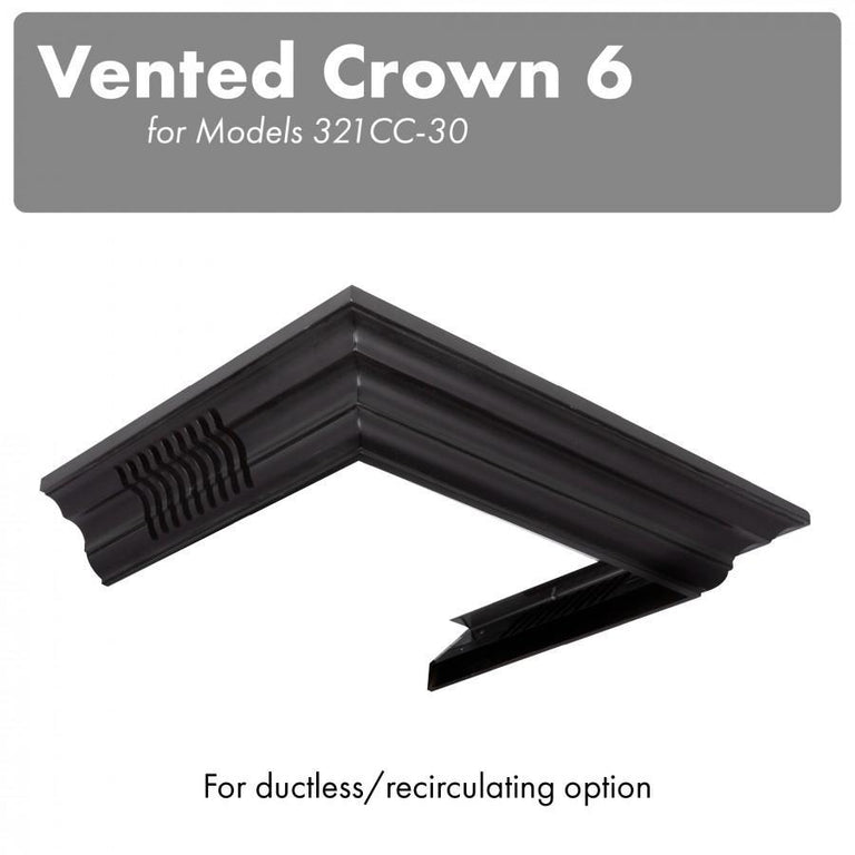 ZLINE Vented Crown Molding for Wall Mount Range Hood, CM6V-300C