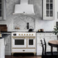 ILVE 40 in. Majestic White Wall Mount Range Hood with 600 CFM Blower, UAM100WH