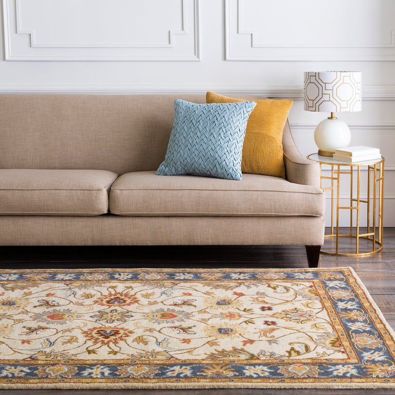 Surya Caesar Traditional Rug - 4 feet, Bright Yellow, CAE1125-4RD