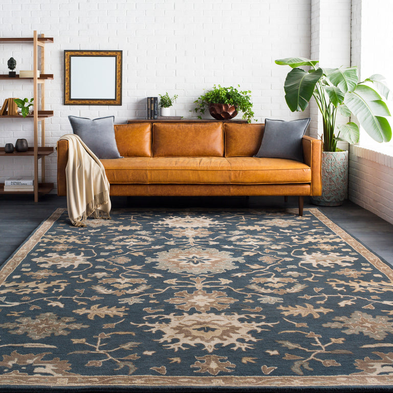 Surya Caesar Traditional Rug - 4 x 6 feet, Navy, CAE1154-46