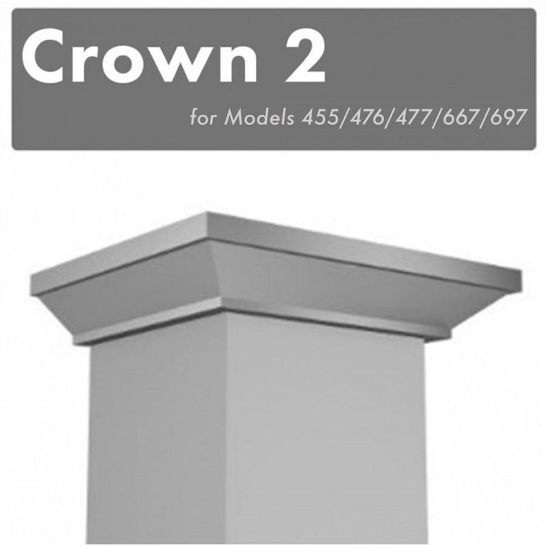 ZLINE Crown Molding #2 for Wall Range Hood (CM2-455/476/477/667/697)