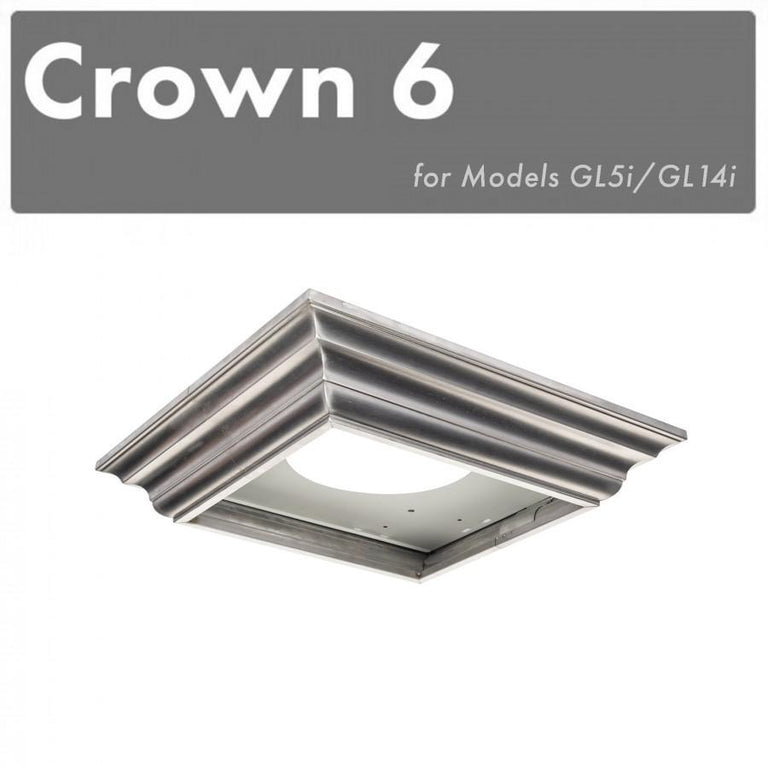 ZLINE Crown Molding Profile 6 for Island Mount Range Hoods (CM6-GL5i)