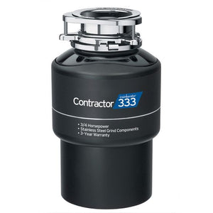 InSinkErator® CONTRACTOR 333 3/4 hp Continuous Feed Garbage Disposal with Power Cord, 79343A-ISE