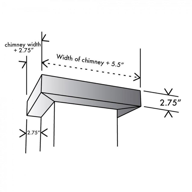 ZLINE Crown Molding #2 for Wall Range Hood (CM2-455/476/477/667/697)