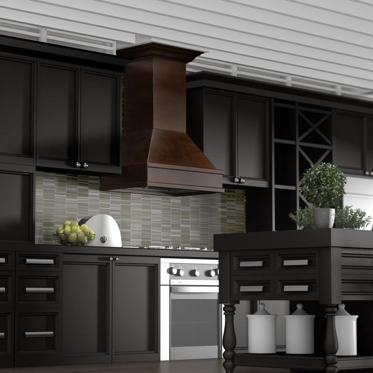 ZLINE 30 in. Designer Wooden Wall Mount Range Hood in Walnut and Hamilton, 329WH-30