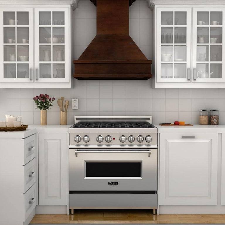 ZLINE 30 in. Designer Wooden Wall Mount Range Hood in Walnut and Hamilton, 329WH-30
