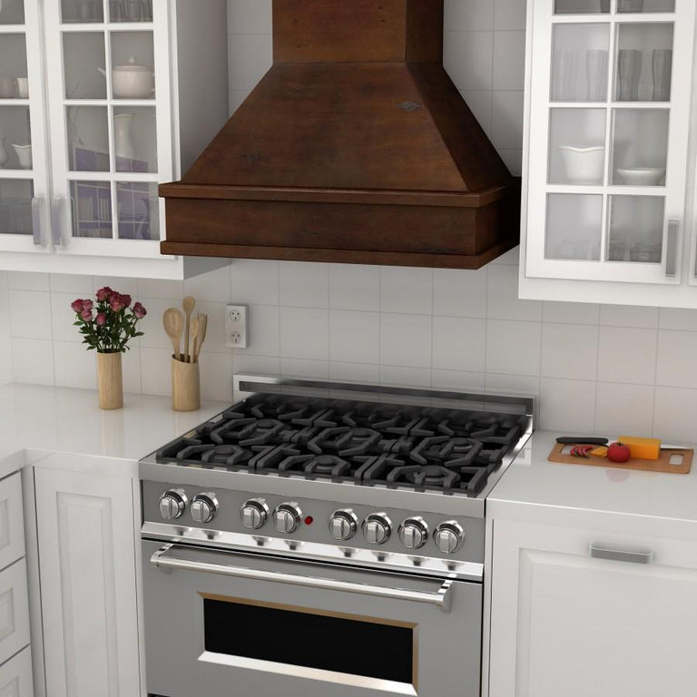 ZLINE 30 in. Designer Wooden Wall Mount Range Hood in Walnut and Hamilton, 329WH-30