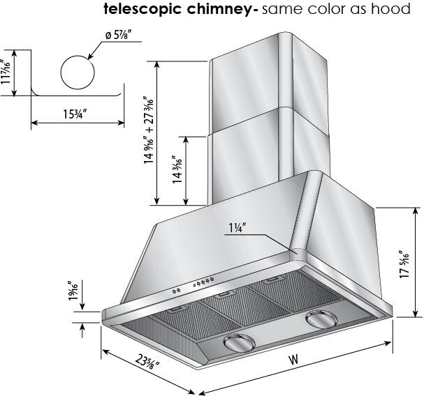 ILVE 30 in. Majestic Midnight Blue Wall Mount Range Hood with 600 CFM Blower, UAM76MB