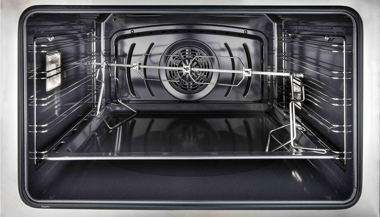 ILVE 40 in. Majestic II Series Induction Cooktop and Electric Oven Range with 6 Elements in Stainless Steel with Brass Trim, UMDI10NS3SSG