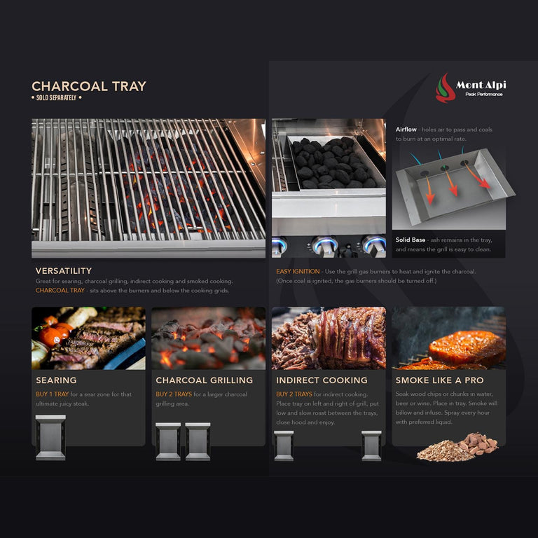 Mont Alpi 805 Deluxe Island Grill with 90 Degree Corner, MAi805-D90C