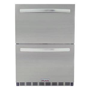 Blaze 24 in. Double Drawer 5.1 Refrigerator, BLZ-SSRF-DBDR5.1
