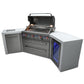 Mont Alpi 805 Deluxe Island Grill with 45 Degree Corners and Fridge Cabinet, MAi805-D45FC