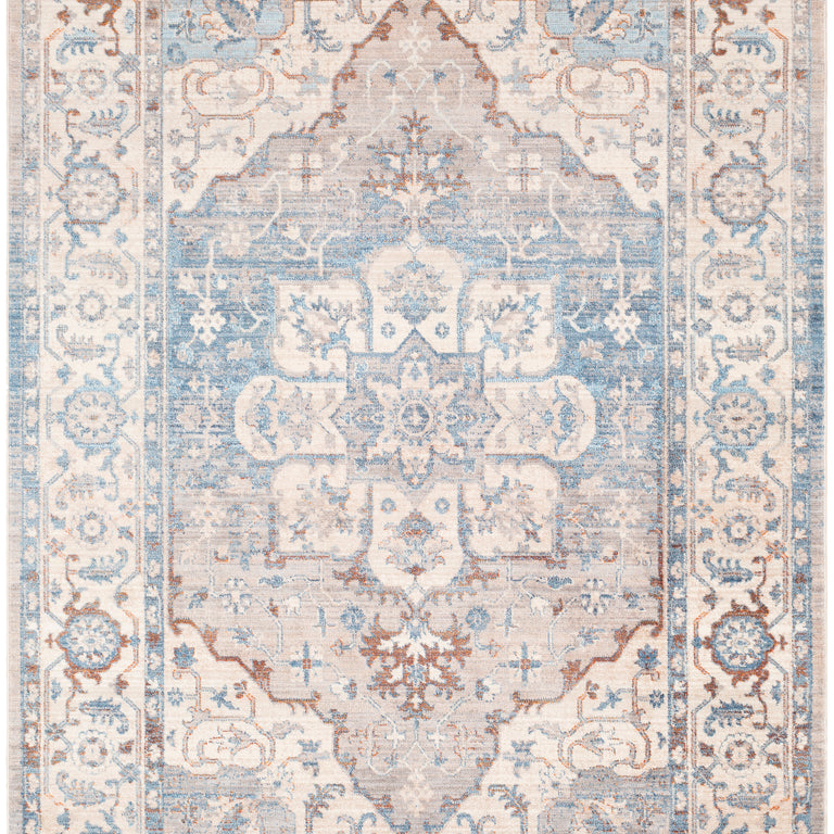 Surya Ephesians Traditional Rug - 4 x 5 feet, Sky Blue, EPC2317-31153
