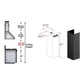 ZLINE 61 in. Wooden Chimney Extension for Ceilings up to 12.5 ft, KPCC-E