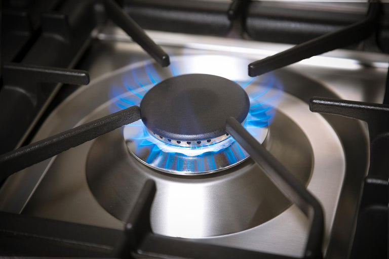 ILVE 36 in. Professional Plus Series Single Oven Natural Gas Burner and Oven in White with Brass Trim, UPW90FDVGGBNG