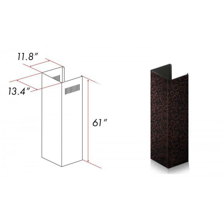 ZLINE 5 ft. Chimney Extension for Ceilings up to 12.5 ft., 8667F-E