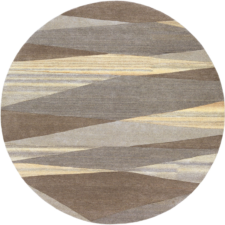 Surya Forum Modern Rug - 4 feet, Dark Brown, FM7211-4RD