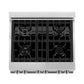 ZLINE 30 in. Professional Gas Burner/Electric Oven Stainless Steel Range with Red Matte Door, RA-RM-30