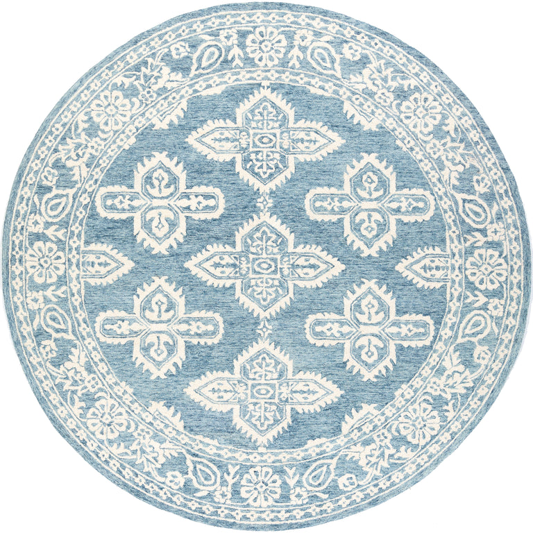 Surya Granada Global Rug - 6 feet, Pale Blue, GND2300-6RD