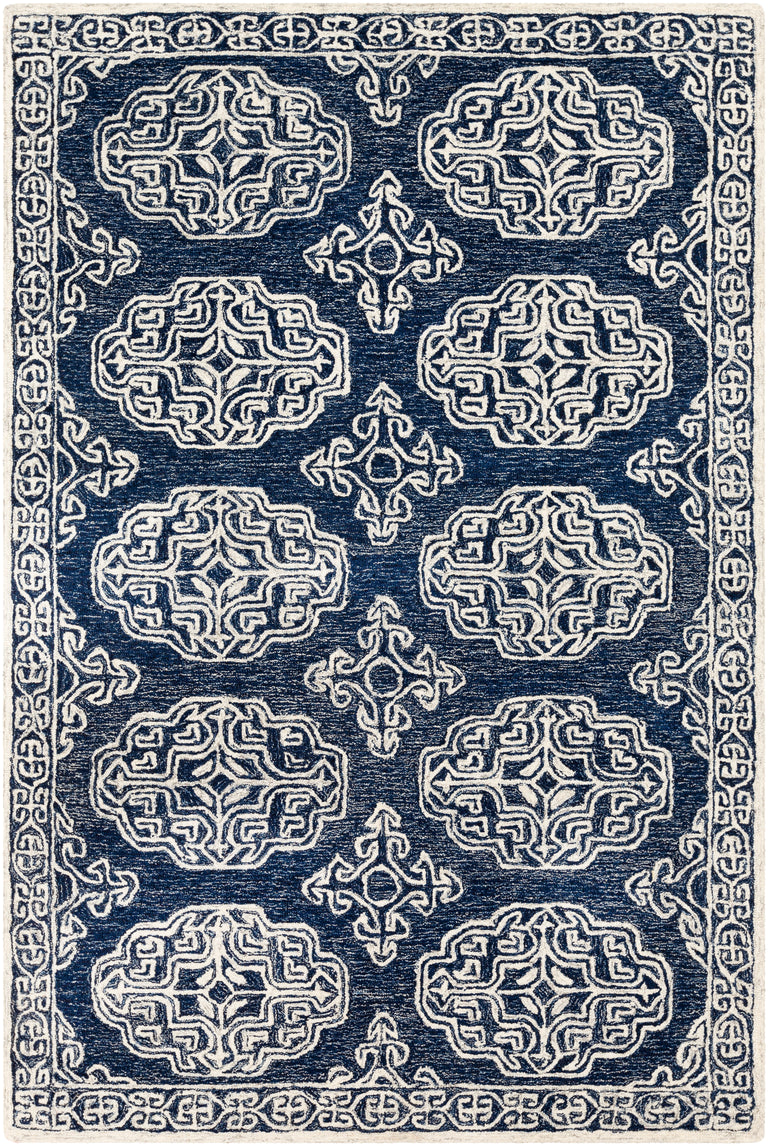 Surya Granada Traditional Rug - 4 x 6 feet, Dark Blue, GND2308-46