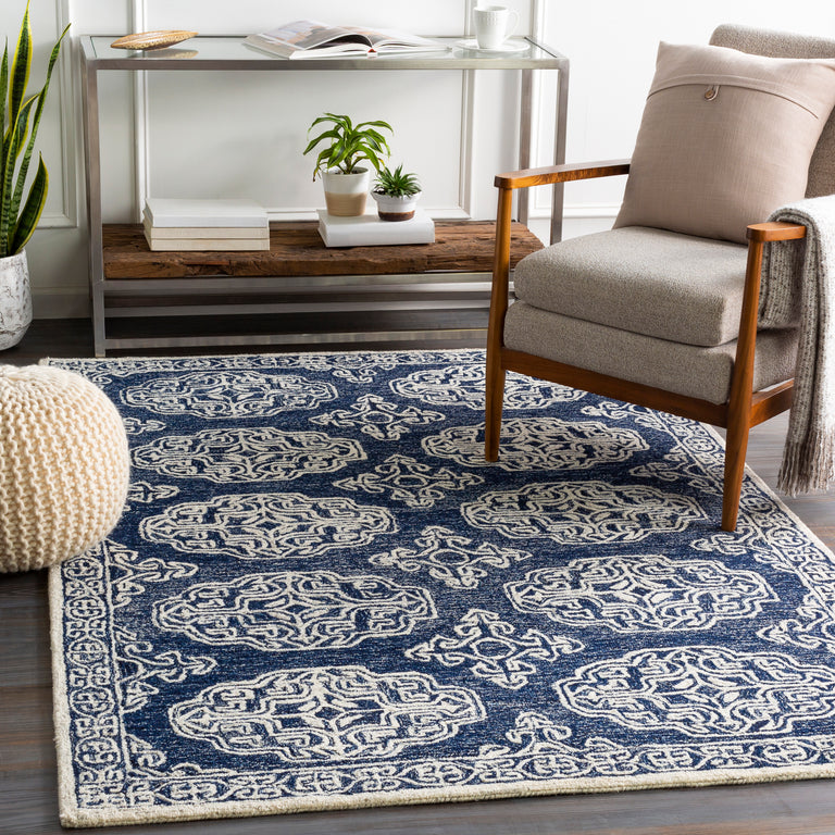 Surya Granada Traditional Rug - 2.6 x 10 feet, Dark Blue, GND2308-2610