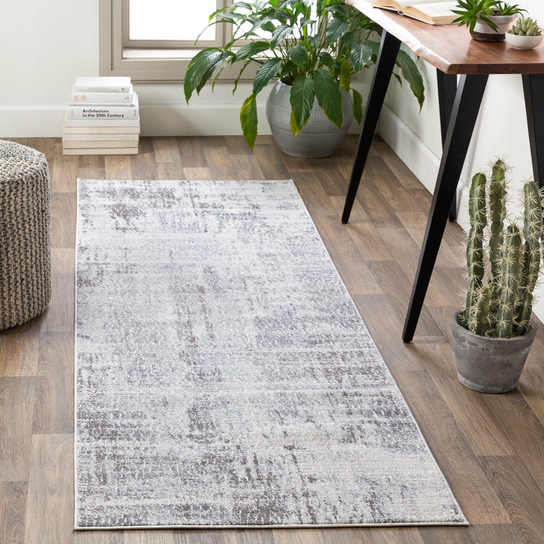 Surya Genesis Modern Rug - 2.6 x 8 feet, Silver Gray, GNS2306-2776