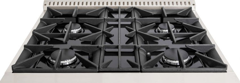 Hallman 30 In. Range with Gas Burners and Electric Oven, Black Titanium with Chrome Trim - Bold Series, HBRDF30CMBT