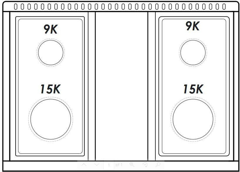Hallman 30 In. Gas Range, Antique White with Chrome Trim - Bold Series, HBRG30CMAW