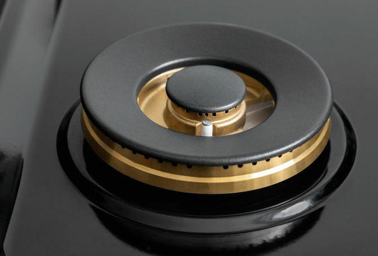 Hallman 36 In. Gas Range, Black Titanium with Chrome Trim - Bold Series, HBRG36CMBT