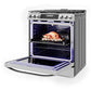 Midea 30 In. Slide-In Gas Range with 6.1 cu. ft. Self-Cleaning Oven in Stainless Steel, MGS30S2AST