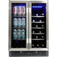Danby Silhouette 24" 60 Can/27 Bottle Built-In Dual Zone Wine Cooler, SBC051D1BSS