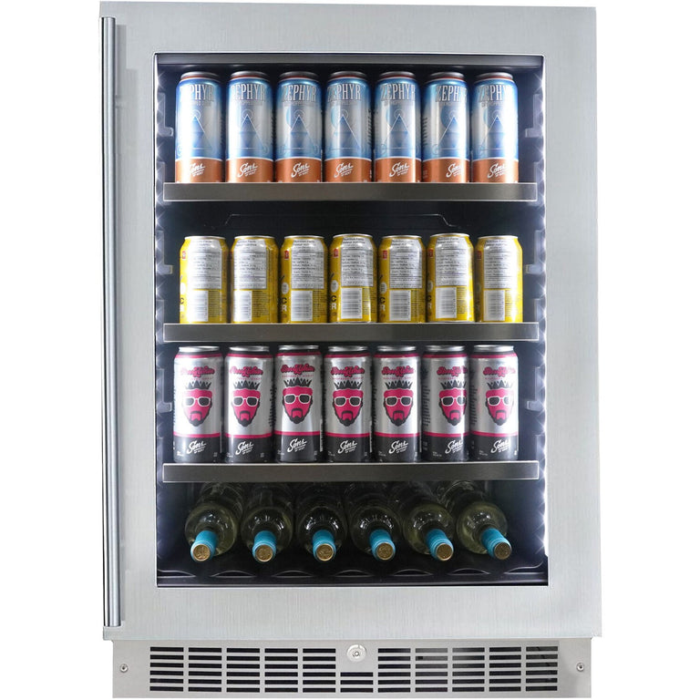 Danby Silhouette 24 In. 6 Wine Bottle & 126 Can Capacity, Beverage Center, SPRBC056D1SS