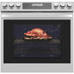 Midea 30 In. Slide-In Gas Range with 6.1 cu. ft. Self-Cleaning Oven in Stainless Steel, MGS30S2AST