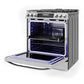 Midea 30 In. Slide-In Gas Range with 6.1 cu. ft. Self-Cleaning Oven in Stainless Steel, MGS30S2AST