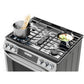Midea 30 In. Slide-In Gas Range with 6.1 cu. ft. Self-Cleaning Oven in Stainless Steel, MGS30S2AST