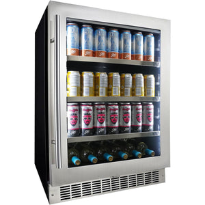 Danby Silhouette 24 In. 6 Wine Bottle & 126 Can Capacity, Beverage Center, SPRBC056D1SS