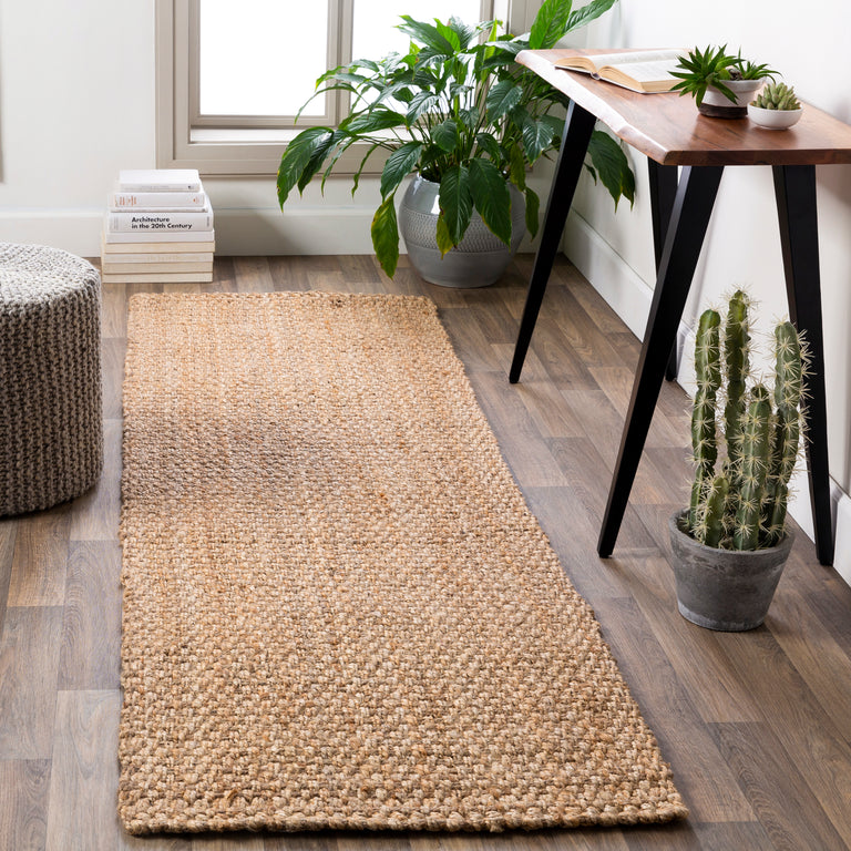 Surya Jute Woven Cottage Rug - 3 x 12 feet, Wheat, JS2-312