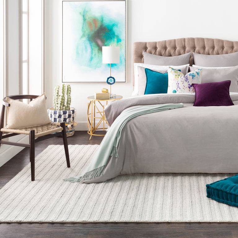 Surya Kindred Modern Rug - 2.6 x 8 feet, Light Gray, KDD3001-28