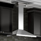 ZLINE 36 in. Convertible Vent Wall Mount Range Hood in Stainless Steel with Crown Molding, KL2CRN-36