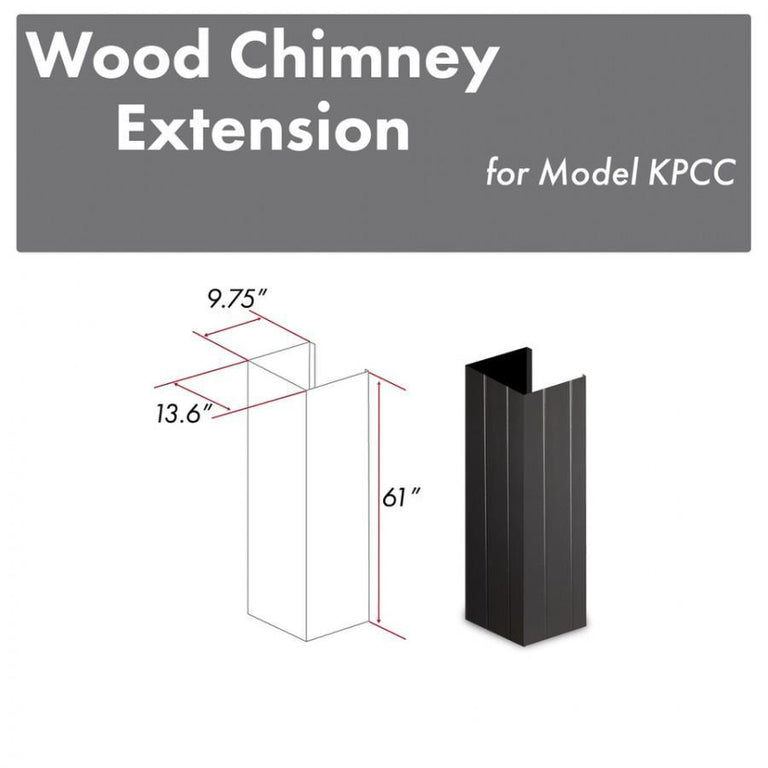 ZLINE 61 in. Wooden Chimney Extension for Ceilings up to 12.5 ft, KPCC-E